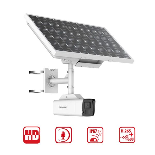 Camera 4G năng lượng mặt trời 4MP Hikvision DS-2XS2T47G1-LDH/4G/C18S40 đàm thoại 2 chiều, bộ nhớ 64GB eMMC