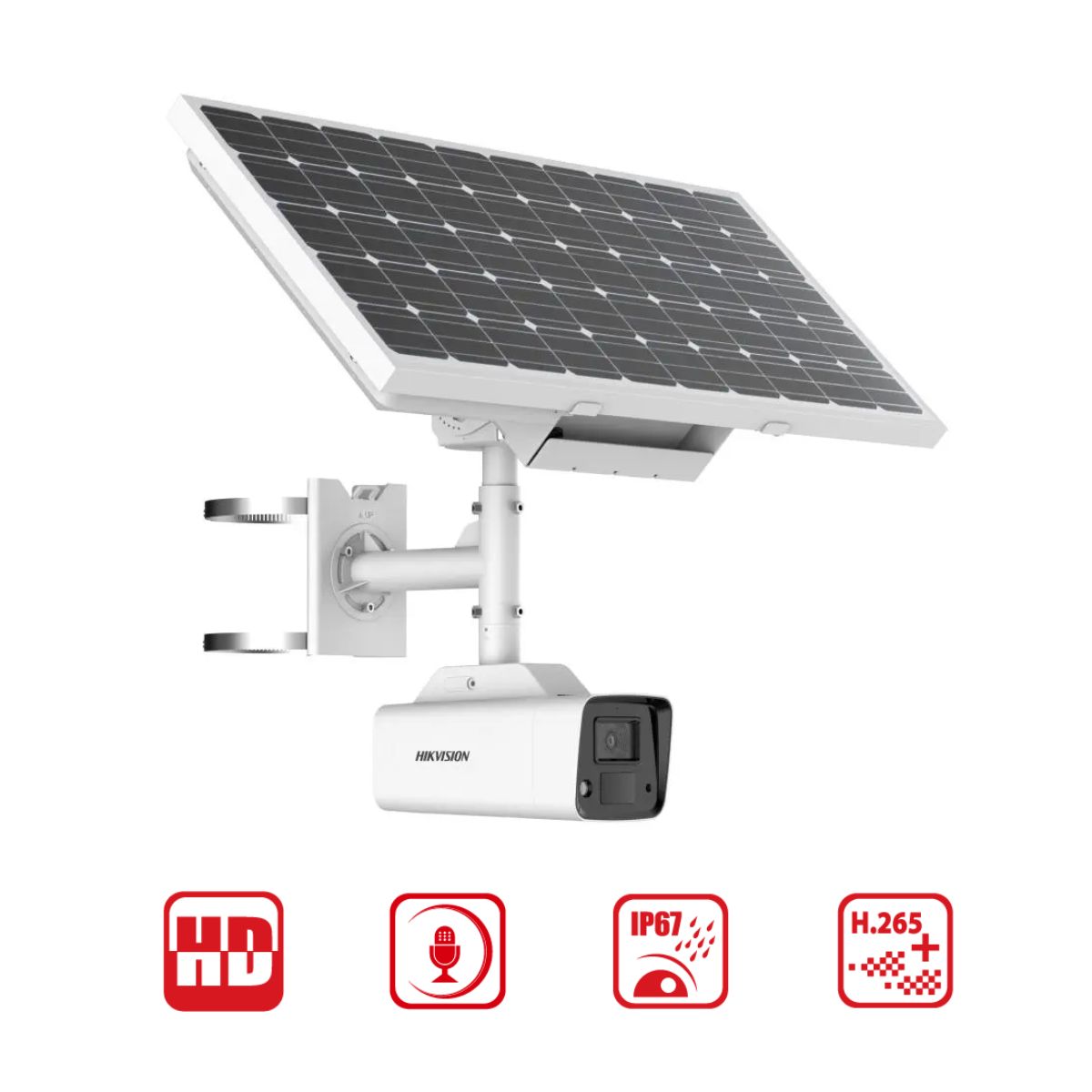 Camera 4G năng lượng mặt trời 4MP Hikvision DS-2XS2T47G1-LDH/4G/C18S40 đàm thoại 2 chiều, bộ nhớ 64GB eMMC