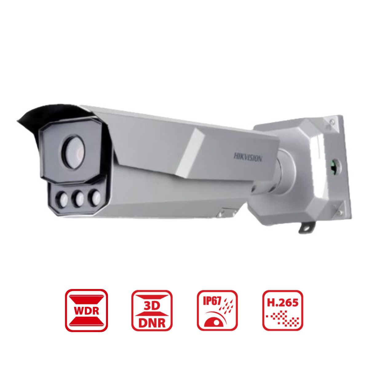 Camera IP nhận diện biển số xe Hikvision iDS-TLM24B3GP-BI100 4MP. hồng ngoại 100m, tốc độ chụp ảnh 5 to 120km/h