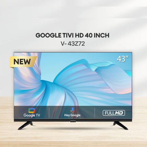 Google Tivi thông minh 43inch COOCAA 43Z72 điều khiển bằng giọng nói, 2 loa 8W, 178 độ góc nhìn rộng