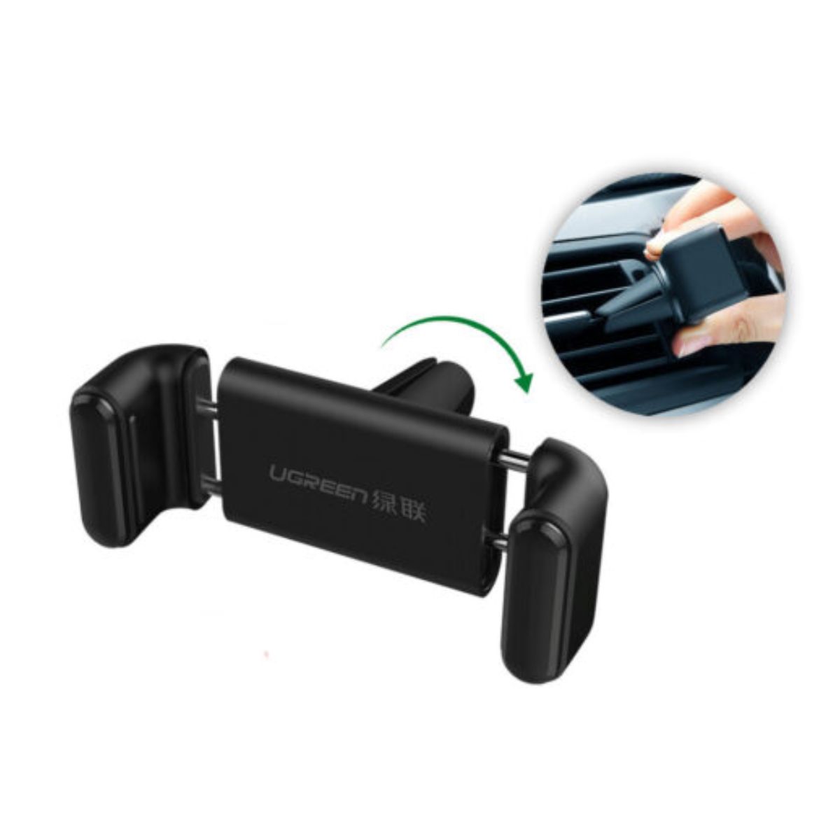 Kẹp đỡ điện thoại ô tô cài khe gió điều hòa cao cấp UGREEN 90239 LP120 xoay 360 độ