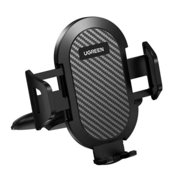 Giá treo điện thoại ô tô khe cắm CD UGREEN 60611 LP144 màu đen, đệm silicon, tương thích 4.7 – 7.2 inch
