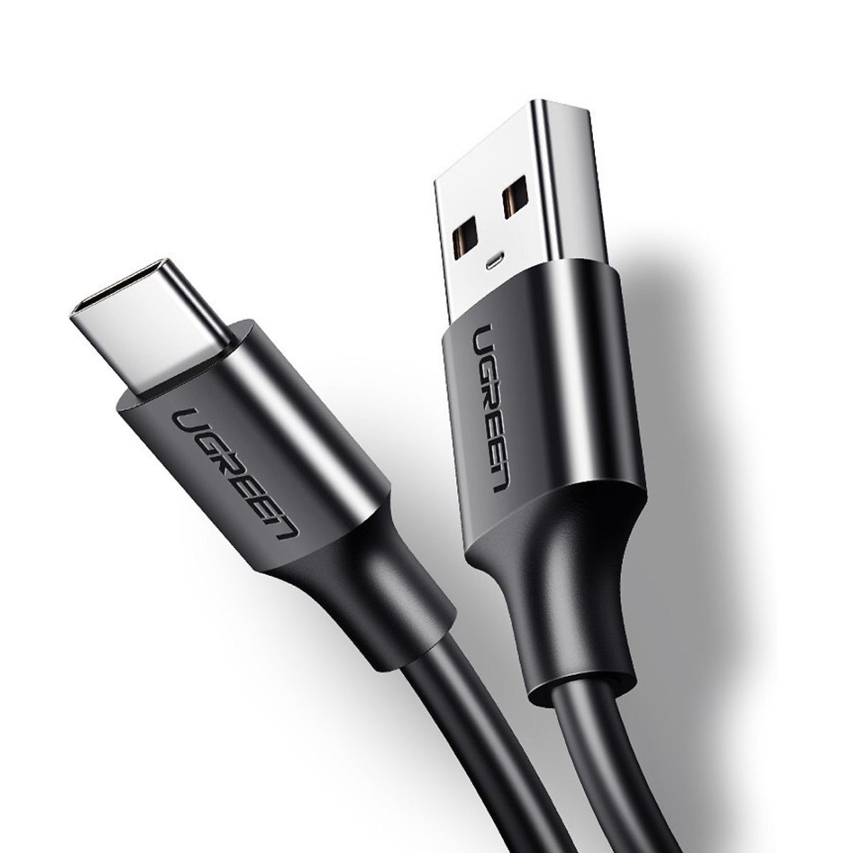 Cáp sạc Type-C Ugreen 60118 US287 chiều dài 2m, hỗ trợ sạc nhanh 3A, màu đen