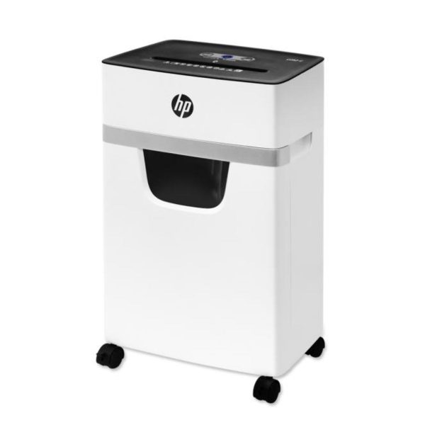 Máy hủy giấy văn phòng HP W2010MC-K2 hủy vụn, dung tích 20 lít, công suất hủy 10 tờ, tự động quay đảo ngược