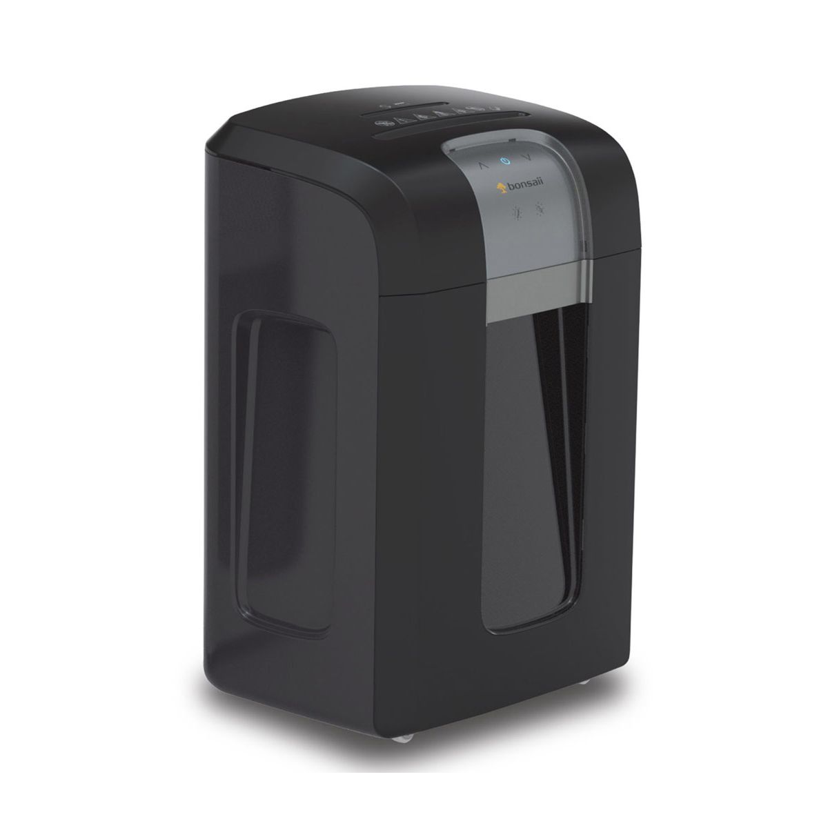 Máy xén giấy văn phòng Bonsaii 3S16 hủy sợi, dung tích thùng rác 16 lít, công suất hủy 12 tờ