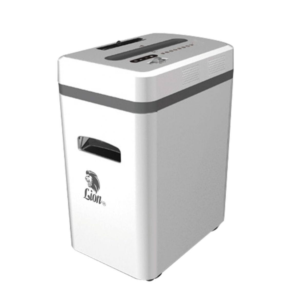 Máy hủy tài liệu, giấy Lion M 815M cắt siêu vụn, công suất hủy 8 tờ, độ ồn 65dB, dung tích 15 lít