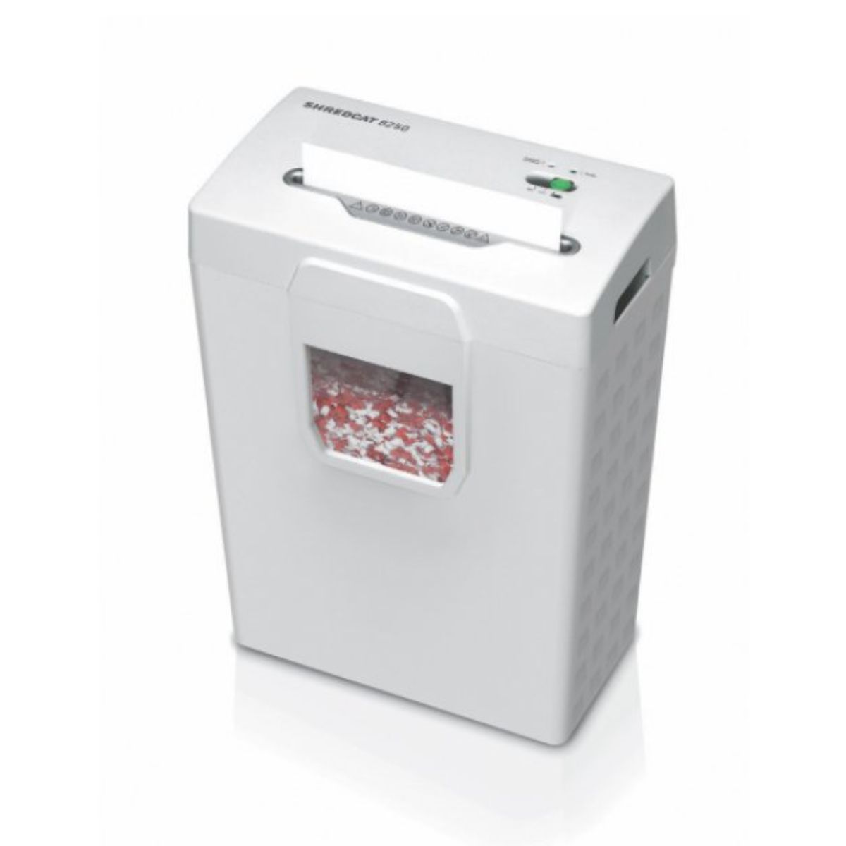 Máy xén giấy văn phòng, tài liệu EBA 8250CC hủy vụn, dung tích chứa 20 lít, công suất hủy 8-10 tờ