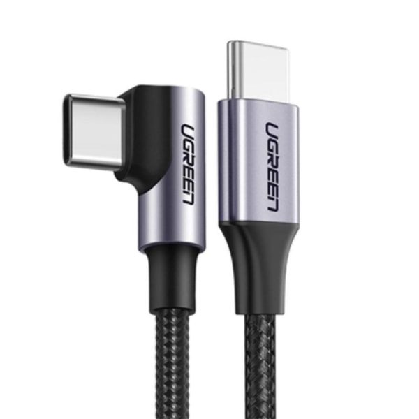 Cáp sạc chiều dài 1m USB-C đến USB2.0-C Ugreen 50123 US255 màu đen, sạc nhanh 3A, tốc độ 480Mbps
