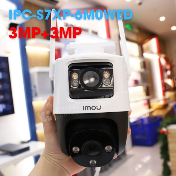 Camera wifi 2 ống kính IMOU IPC-S7XP-6M0WED 6Mp (3MP+3MP), đàm thoại 2 chiều, cảnh báo chủ động