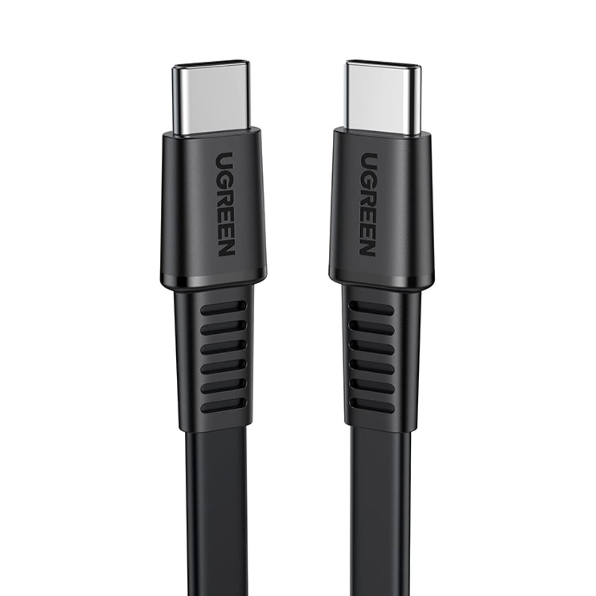 Cáp sạc chiều dài 50cm USB-C đến USB-C Ugreen 10974 US333 màu đen, hỗ trợ sạc nhanh 3A, công suất 60W