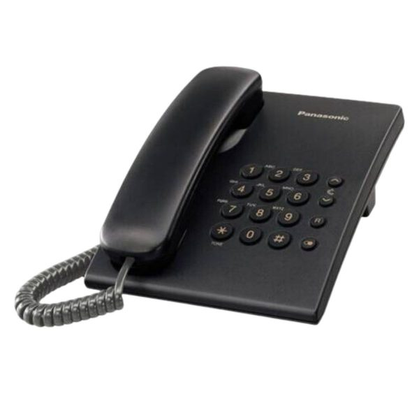 Điện thoại bàn Panasonic KX-TS500MX màu đen, 3 mức điều chỉnh tăng, giảm âm lượng và chuông