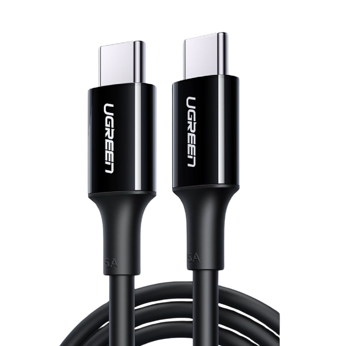 Cáp dài 1,5m Type-C Ugreen 20528 US300 màu đen, sạc nhanh 5A, công suất 100W