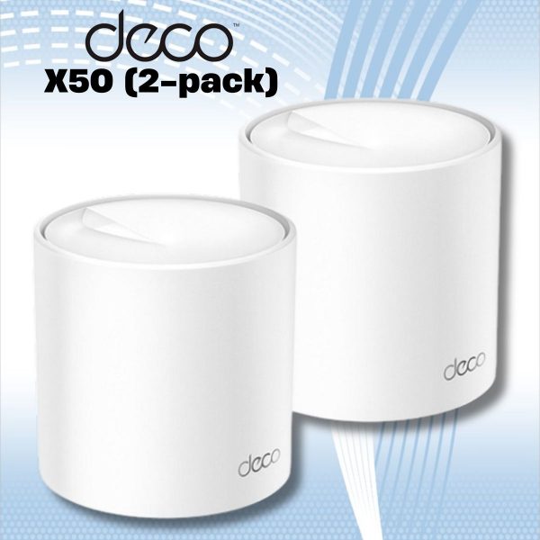 Bộ phát wifi mesh TP-Link Deco X50(2-pack) tốc độ lên đến 3.0 Gbps, phủ sóng liền mạch, 3 cổng Gigabit