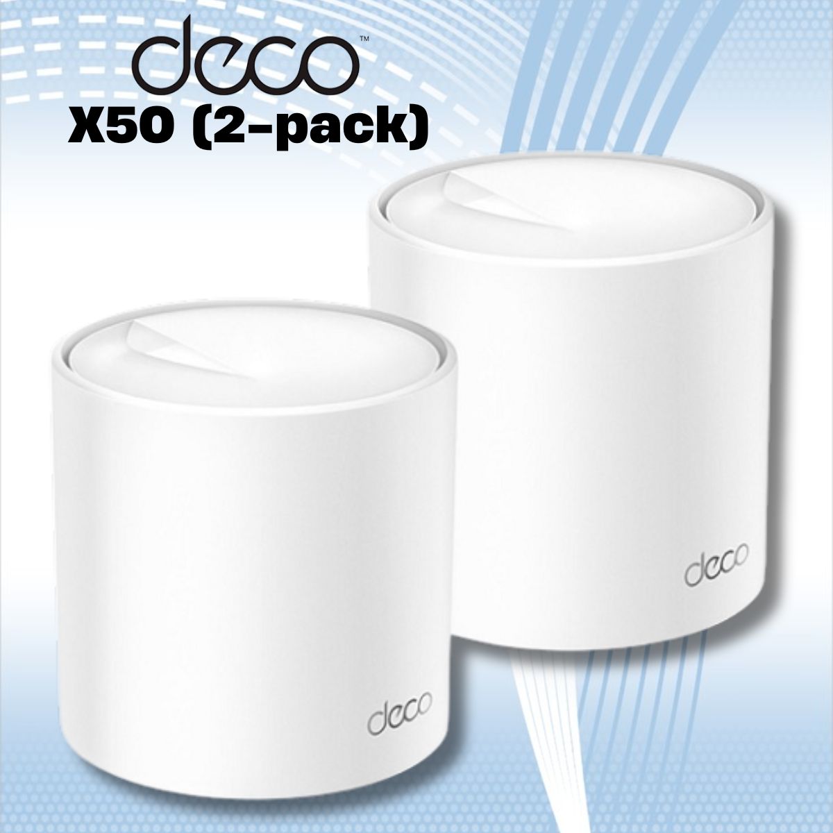 Bộ phát wifi mesh TP-Link Deco X50(2-pack) tốc độ lên đến 3.0 Gbps, phủ sóng liền mạch, 3 cổng Gigabit