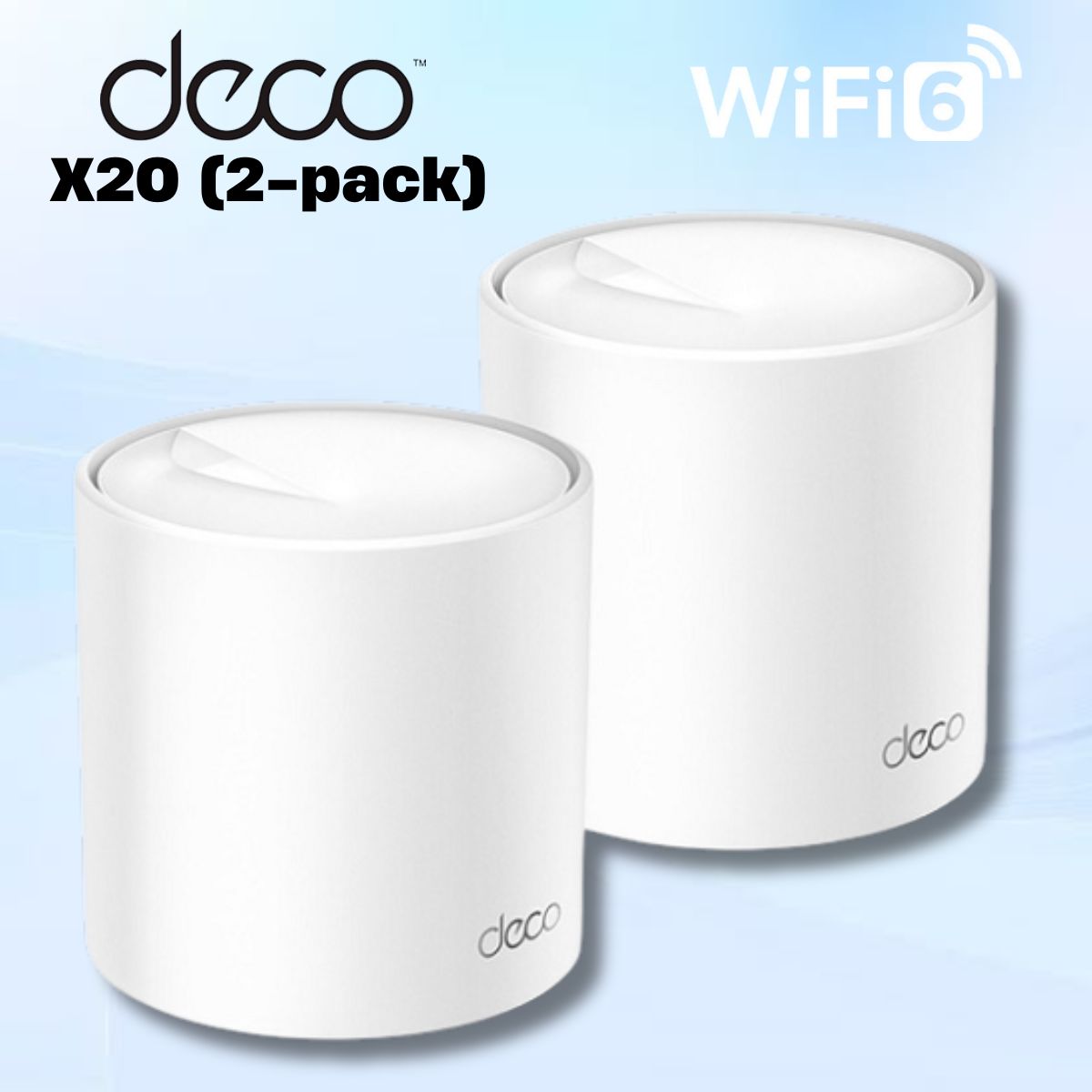 Bộ phát wifi Mesh cho gia đình TP-Link Deco X20(2-pack) tốc độ 1,201 Mbps trên 5 GHz và 574 Mbps trên băng tần 2.4 GHz