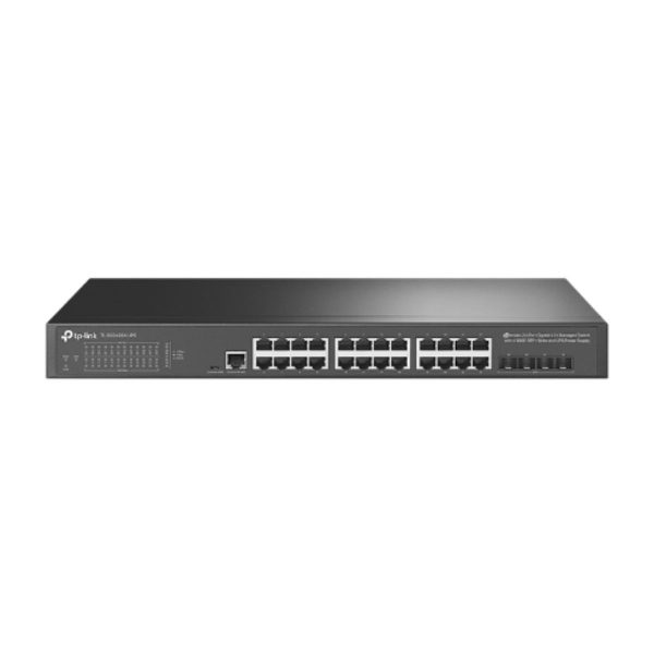 Switch chia mạng 28 cổng TP-Link TL-SG3428X-UPS 24 cổng Gigabit L2+ với 4 khe cắm 10GE SFP+