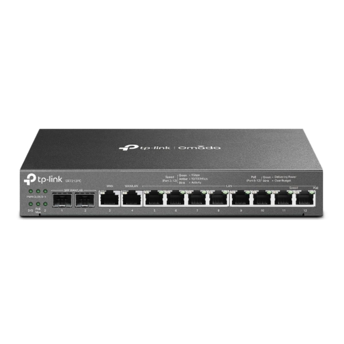 Thiết bị wifi VPN Gigabit Omada 3-trong-1 TP-Link ER7212PC PoE 110W, 4 cổng WAN Ethernet