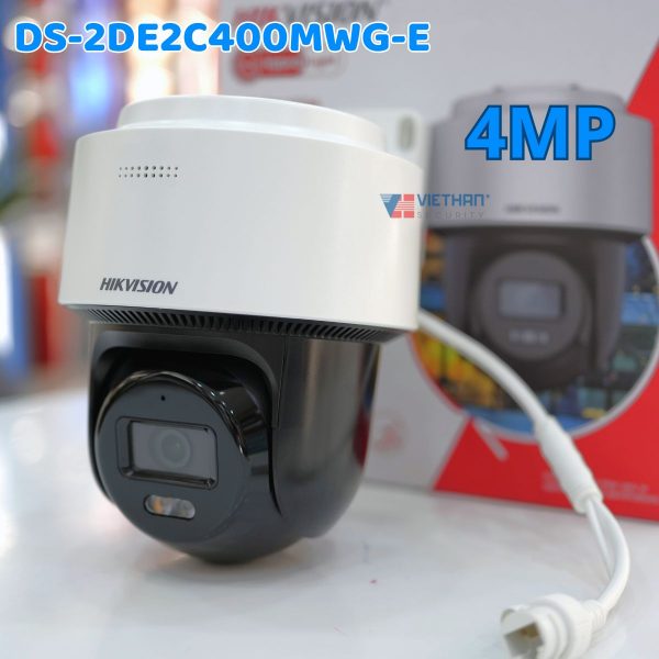 Camera IP Smart Hybrid light 4MP Hikvision DS-2DE2C400MWG-E hồng ngoại 30m, tích hợp mic và loa