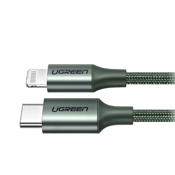 Cáp sạc nhanh 1m Lightning chuẩn MFi Ugreen 80564 US304 màu xanh, hỗ trợ sạc nhanh 3A