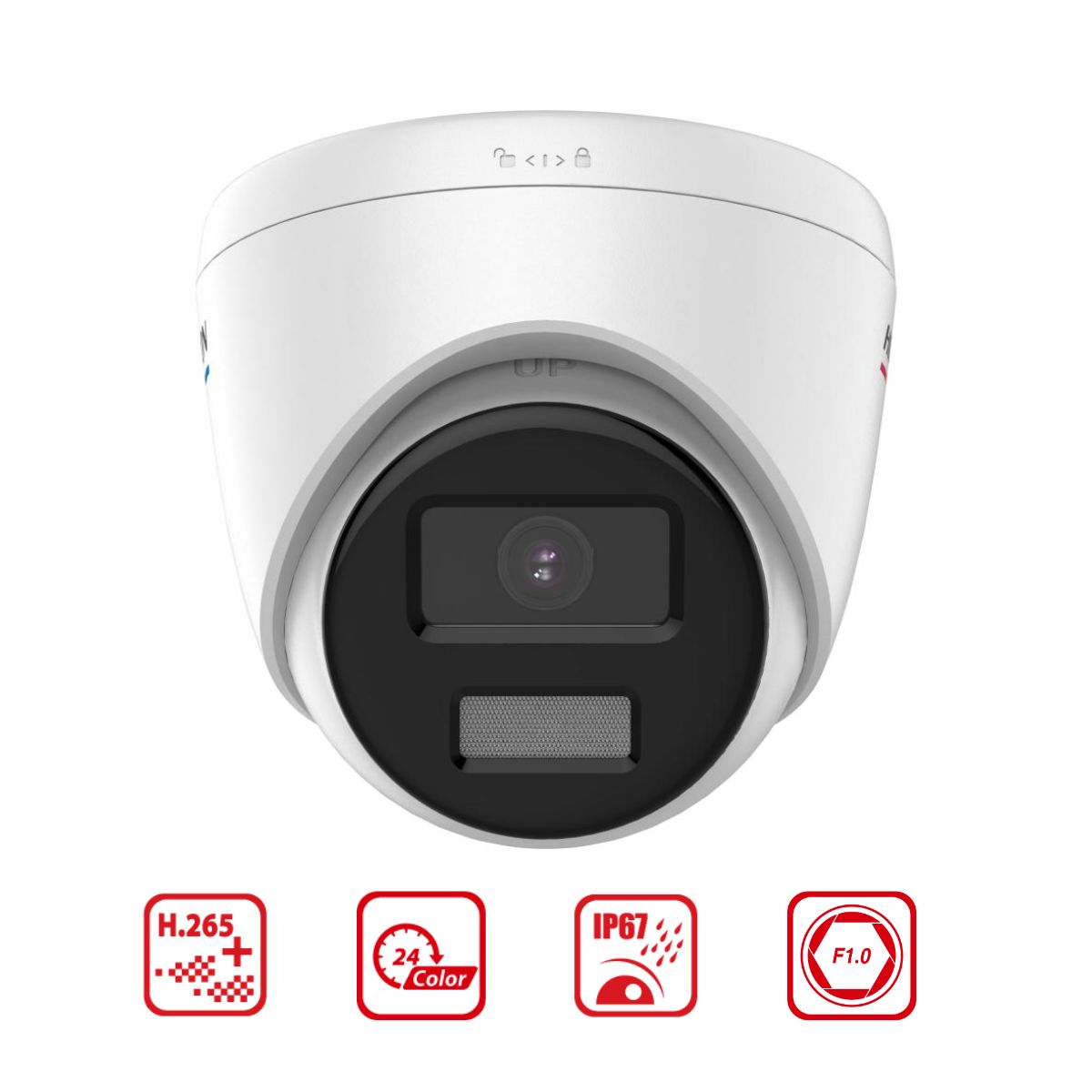 Camera Colorvu 4MP Hikvision DS-2CD1347G2-LUF Dome tích hợp mic, hồng ngoại 30m, phát hiện người