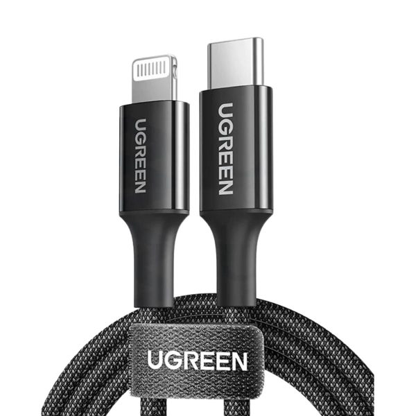 Cáp sạc 1m Lightning chuẩn MFi Ugreen 90493 US532 màu đen, hỗ trợ sạc nhanh 3A