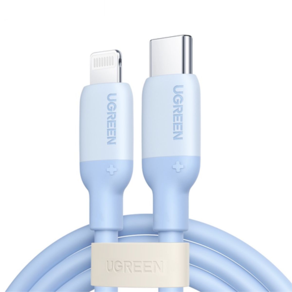 Cáp sạc 1m USB Lightning Ugreen 20313 US387 màu xanh hải quân, tốc độ truyền dữ liệu 480Mbps