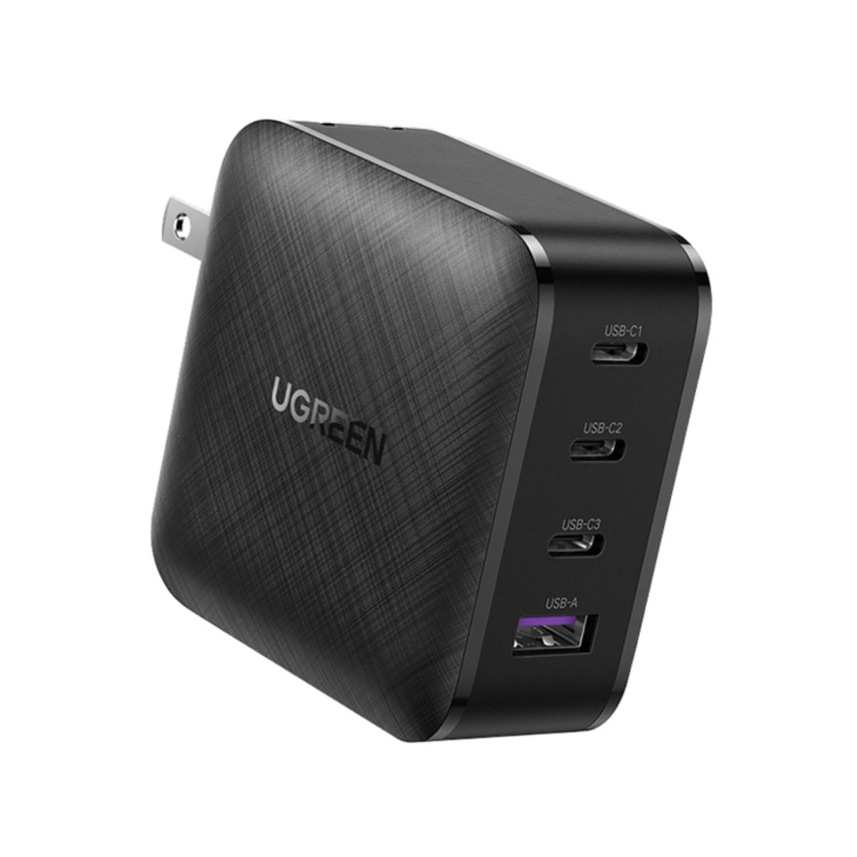 Củ sạc tường 4 cổng 65W (3C1A) US Ugreen 70773 CD224 màu đen, công suất 65W