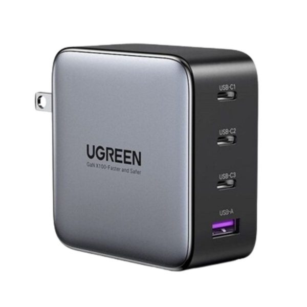 Bộ sạc nhanh 4 cổng PD Ugreen 40737 CD226 công suất 100W, 3 cổng USB Type-C và 1 cổng USB Type-A