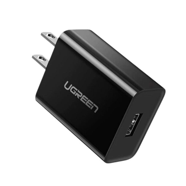 Củ sạc nhanh Ugreen 60495 CD122 màu đen, hỗ trợ sạc QC3.0 US, công suất 18W