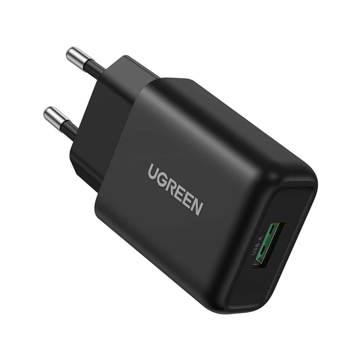 Củ sạc USB QC3.0 EU Ugreen 70273 CD122 màu đen, công suất 18W