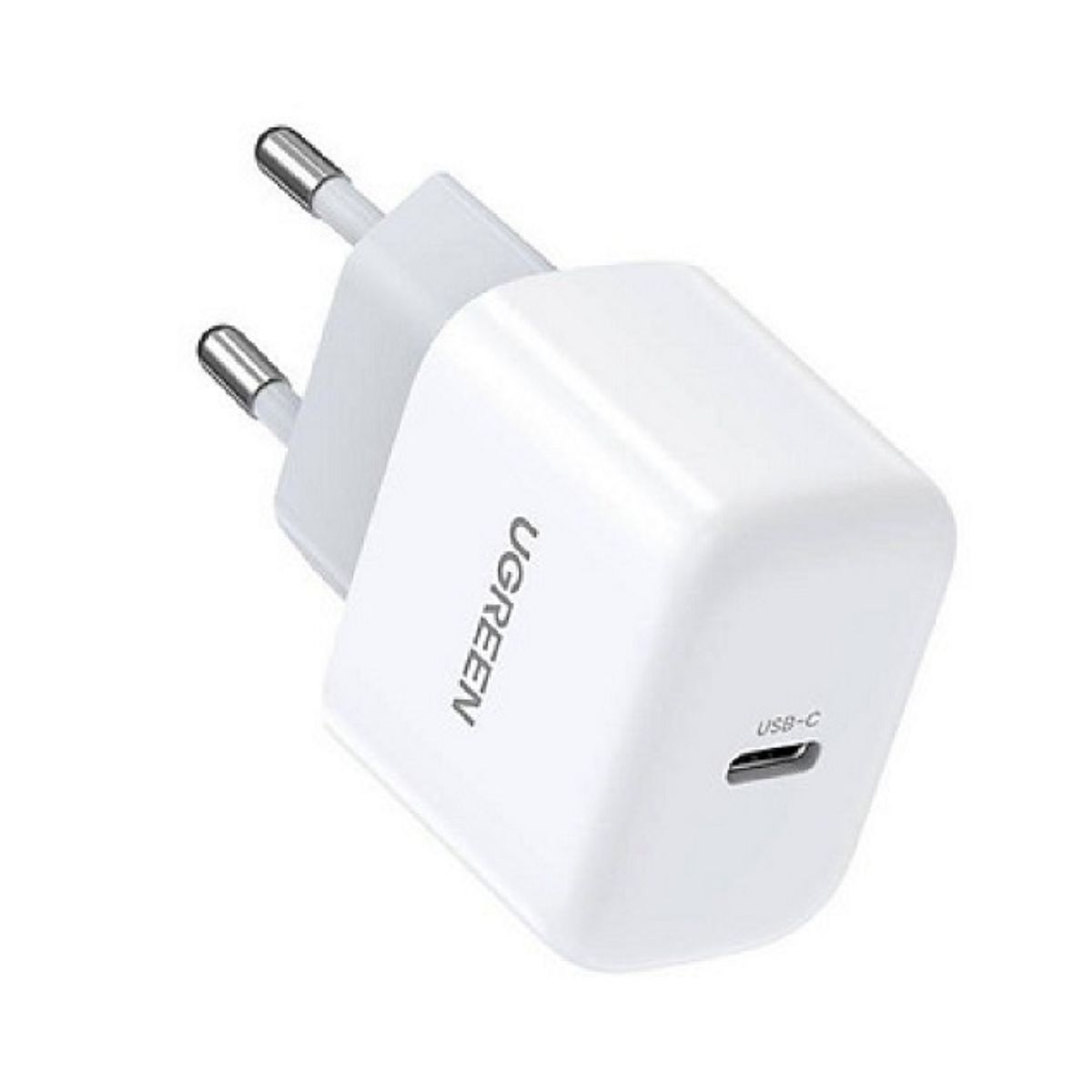 Củ sạc nhanh USB-C Ugreen 10220 CD241 màu trắng, công suất 20W, tương thích PD3.0