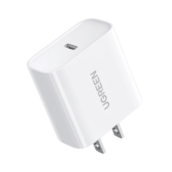 Cốc sạc nhanh 20W USB-C PD Ugreen 60449 CD137 màu trắng, công suất 20W