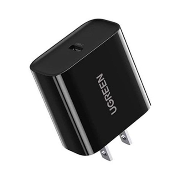Cốc sạc USB-C PD Ugreen 10184 CD137 màu đen, công suất 20W, tương thích PD3.0