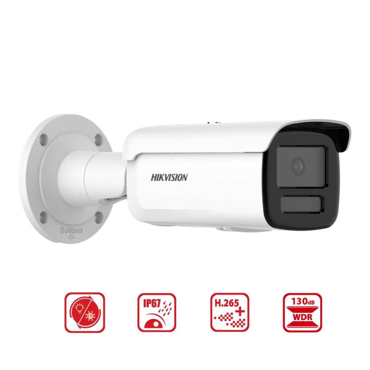 Camera IP thân ngoài trời Hikvision DS-2CD2T47G2H-LI 4MP, hồng ngoại 60m, WDR 130dB