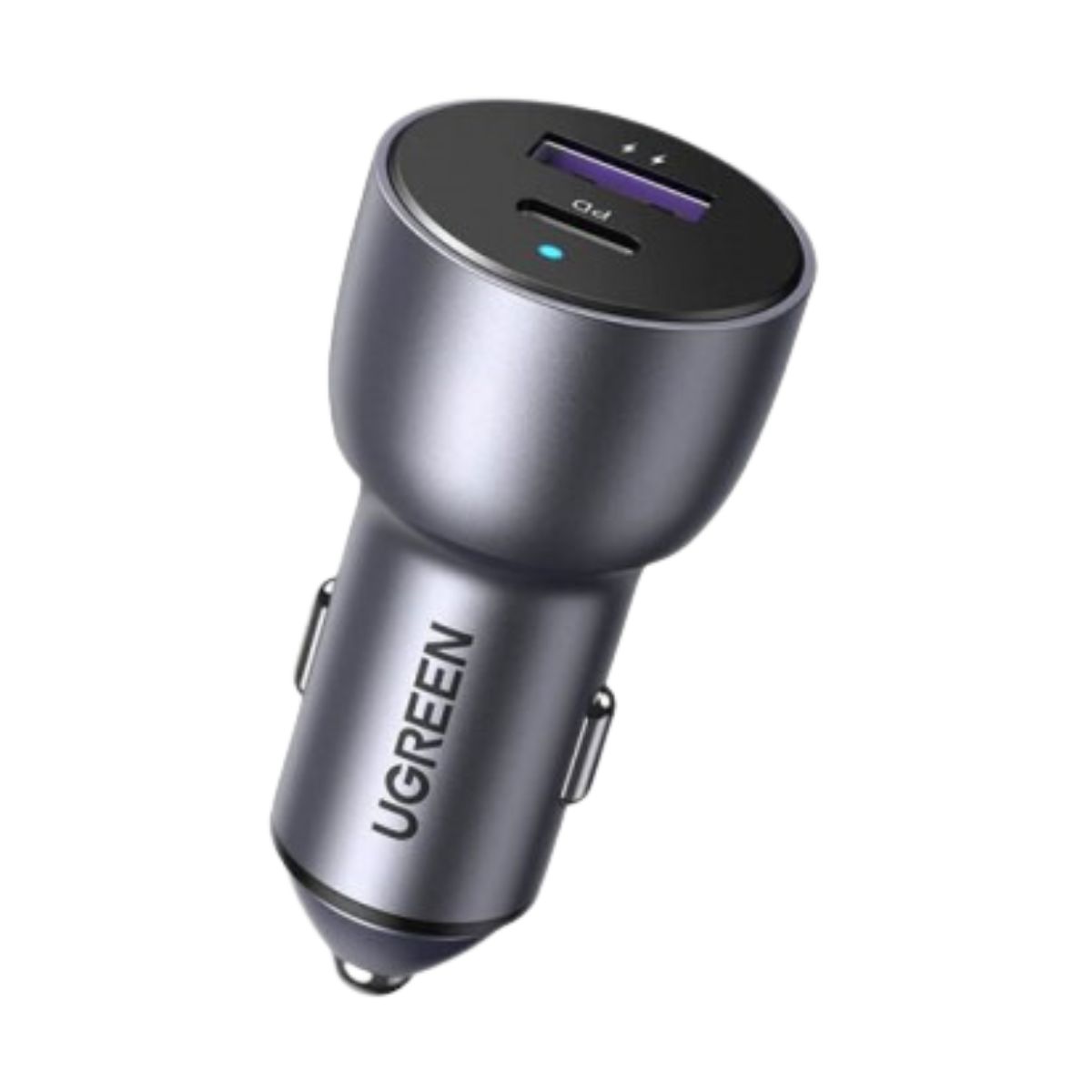 Bộ sạc ô tô Ugreen 60980 CD213 1 cổng USB-C 18W và cổng USB-A 18W