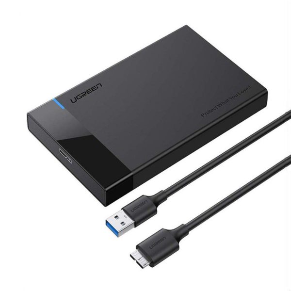 Hộp cứng 2.5inch Ugreen 30848 US221 màu đen, tốc độ truyền tải 5Gbps