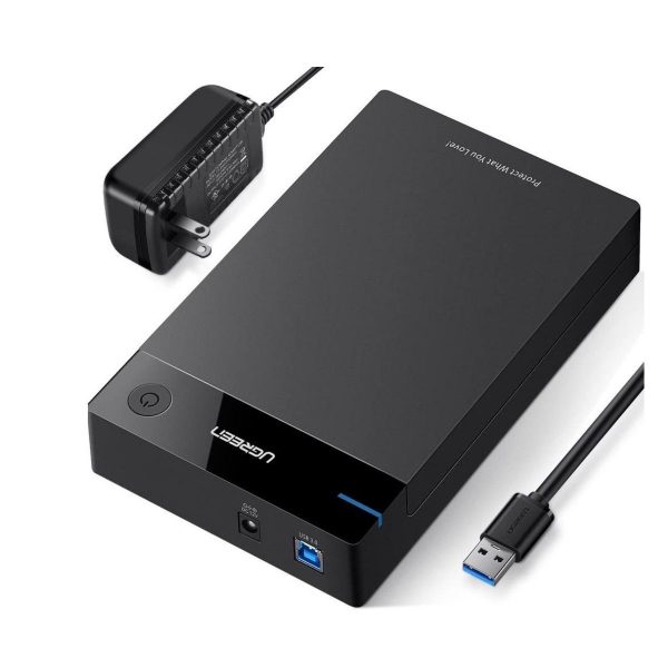 Thiết bị đựng ổ cứng 3.5inch Ugreen 50423 US222 chiều dài cáp 1m, tốc độ đến 5Gbps