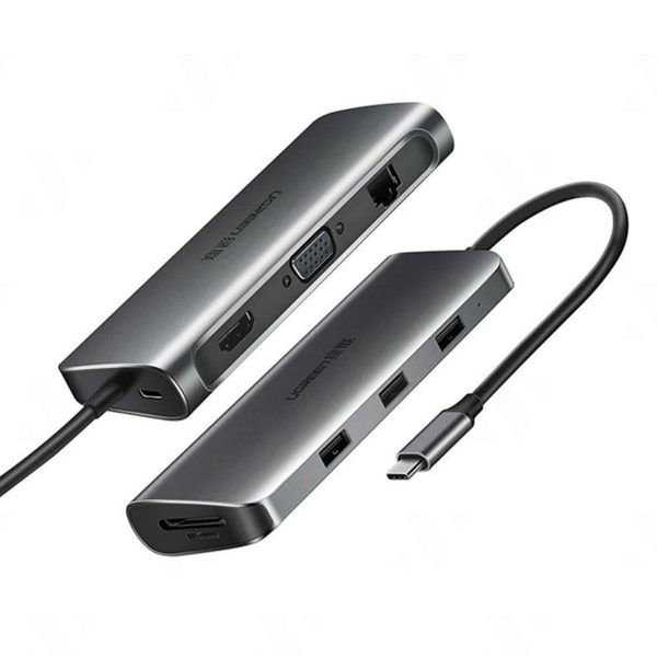 Bộ chuyển đổi Ugreen 9 in 1 70490 CM179 tốc độ truyền tải 1000Mbps