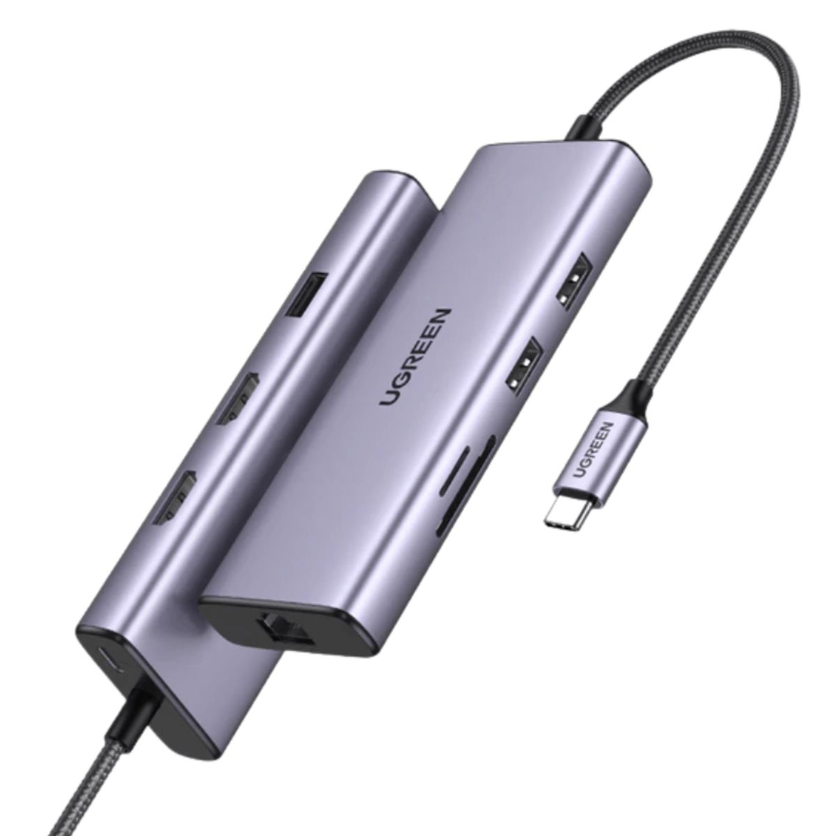 Bộ chuyển USB 9 in 1 Ugreen 90119 CM490 hỗ trợ công suất PD 60W