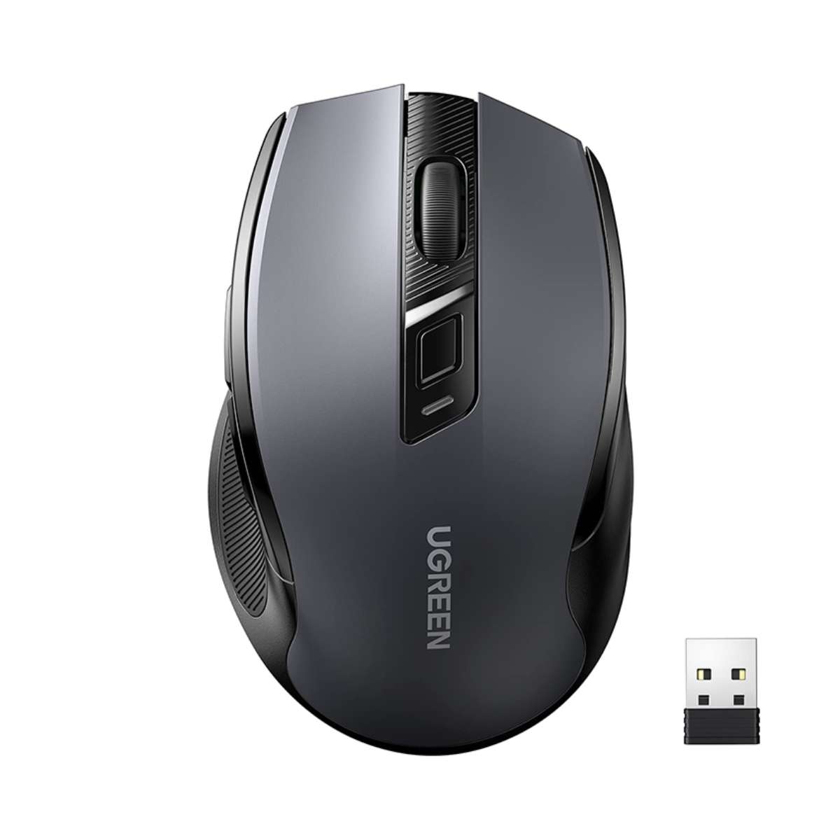 Chuột không dây Ugreen 15063 2.4Ghz Wireless, Ultra Silent, 4000 DPI, 6 nút bấm, pin AA