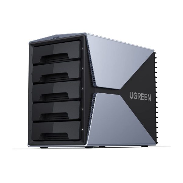Vỏ ổ cứng đột kích 5-Bay 3.5inch Ugreen 60638 CM292 hỗ trợ truyền dữ liệu 5Gbps