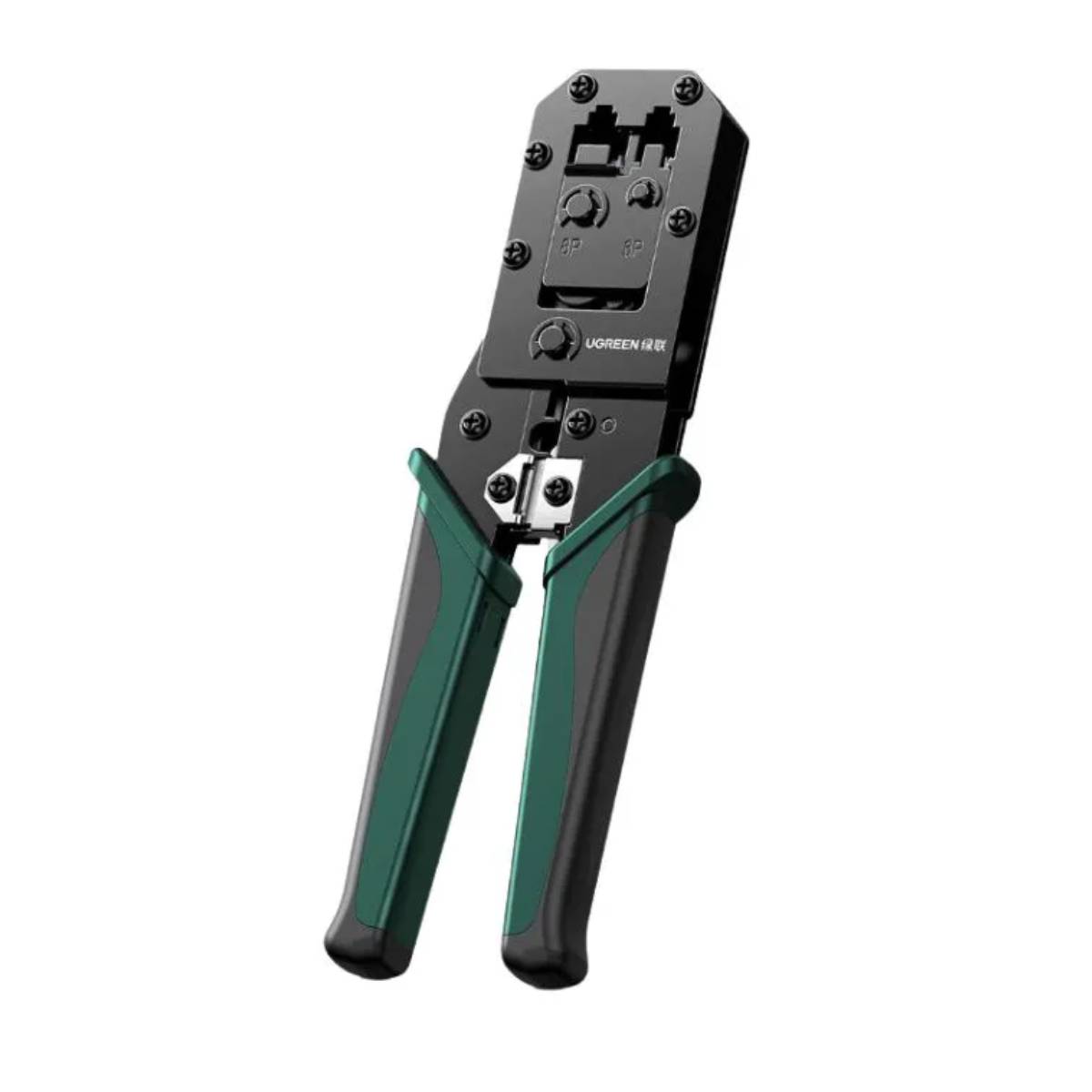 Kìm bấm mạng đa năng Ugreen 70683 NW136 kết hợp cắt + tuốt, RJ45 Cat5/5e/6 8P, RJ11 6P, kèm bộ lưỡi dao