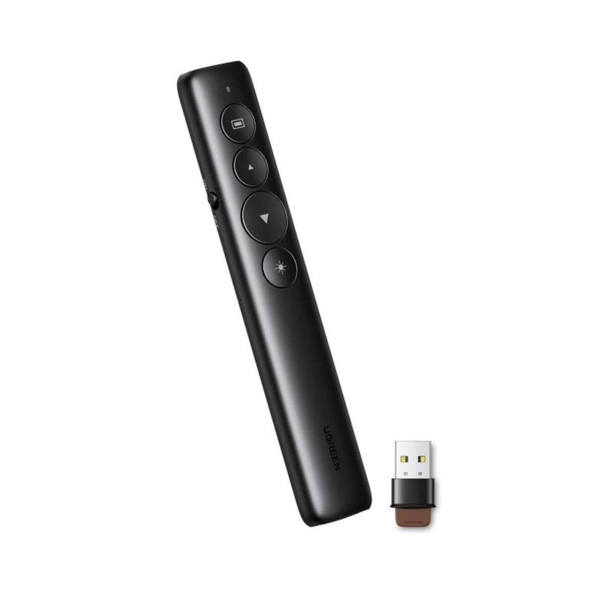 Bút trình chiếu Ugreen 50654 LP479 tích hợp đèn LED 100-200M, 2.4Ghz, pin AAA