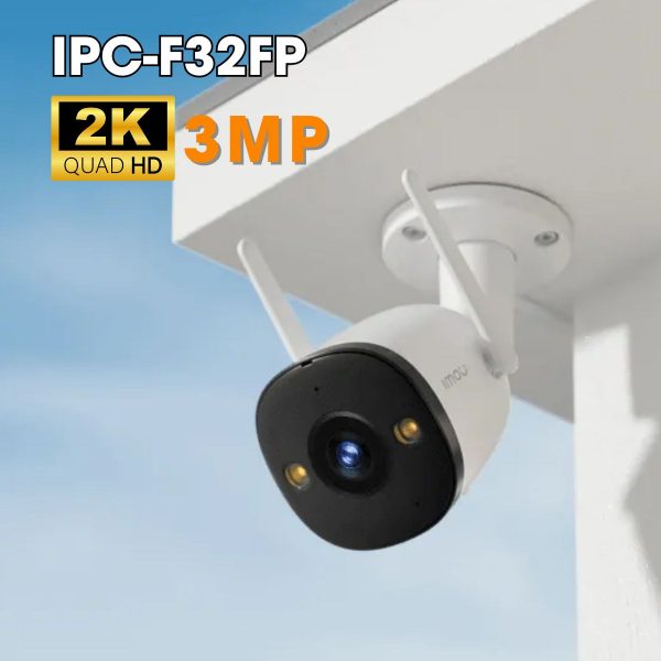 Camera Imou ngoài trời F32FP WiFi 3MP, AI thông minh, Full Color, tích hợp mic, đèn báo, phát hiện chuyển động