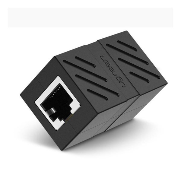 Đầu nối mạng Ugreen 20390 NW114 (đen) LAN/2*RJ45/Cat6, đầu cắm mạ vàng 23K, tốc độ truyền tải 10Gbps