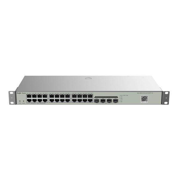 Thiết bị chuyển mạch Switch layer 2 Reyee RG-NBS3100-24GT4SFP-V2 24 cổng 10/100/1000BASE-T, 4 cổng SFP BASE-X, 56Gbps