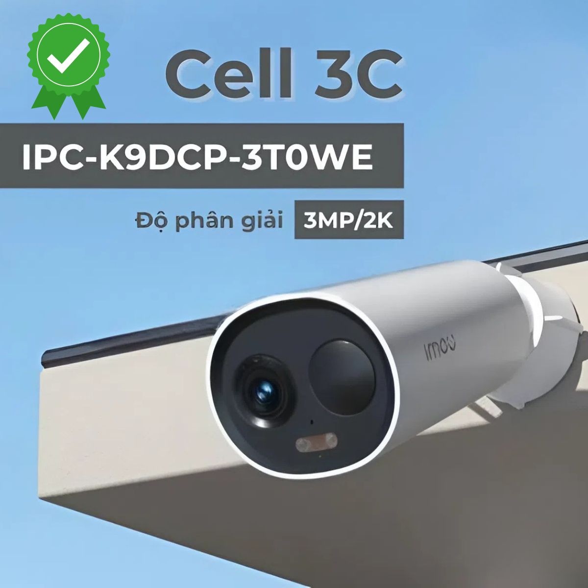 Camera dùng pin Cell 3C IMOU IPC-K9DCP-3T0WE 2K 3MP tích hợp mic, còi báo, đàm thoại 2 chiều