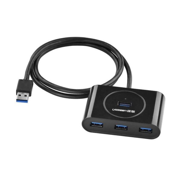 Bộ chia 4 cổng 80CM Ugreen 20291 CR113 USB-A to USB 3.0, tốc độ truyền 5Gbps, 480 Mbit/s