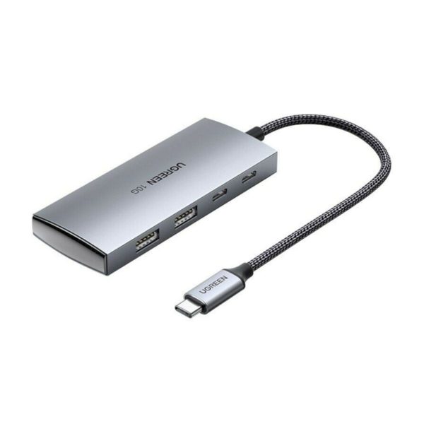Bộ chuyển đổi 20CM Ugreen 30758 CM480 Type-C to 2*USB + 2*USB-A 3.1, tốc độ 10Gpbs