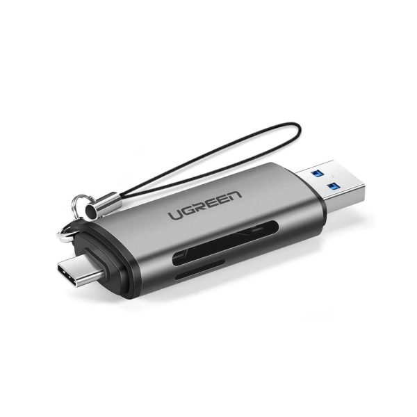 Đầu đọc thẻ từ SD/TF Ugreen 50706 CM184 chuẩn USB-C/USB 3.0, 5Gbps, vỏ hợp kim nhôm